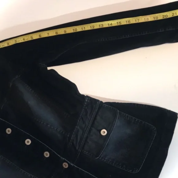 Liz Claiboure /LisJean Distressed Dark DenimJacket Sz Small - Picture 6 of 9